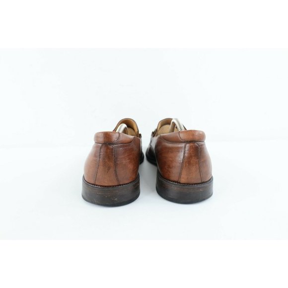 Vintage Mezlan Mens Size 10.5 M Horse Bit Leather Loafers Dress Shoes Brown